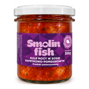 KULE MOCY W SOSIE PAPRYKOWO - POMIDOROWYM 300 g - SMOLIN FISH (NA ZAMÓWIENIE)