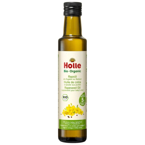 OLEJ RZEPAKOWY TŁOCZONY NA ZIMNO OMEGA-3 DLA DZIECI OD 5 MIESIĄCA BIO 250 ml - HOLLE-1 35578 