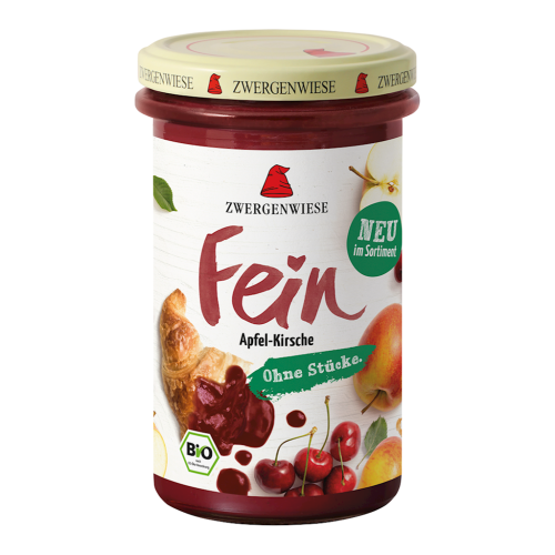 MUS JABŁKO - WIŚNIA BEZGLUTENOWY BIO 280 g - ZWERGENWIESE-1 35588 