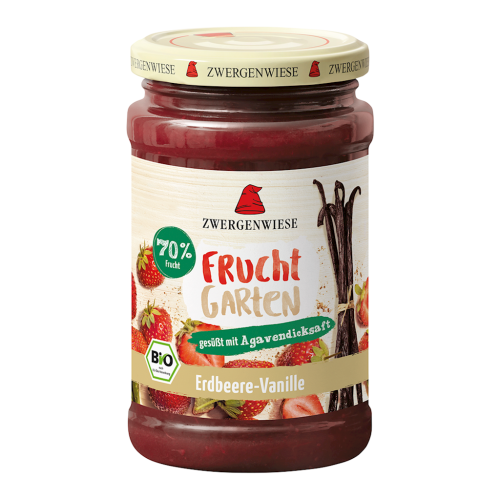 MUS TRUSKAWKA - WANILIA (70 % OWOCÓW) BEZGLUTENOWY BIO 225 g - ZWERGENWIESE-1 35590 