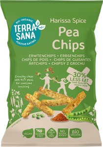 CHRUPKI Z GROCHU O SMAKU PRZYPRAWY HARISSA BEZGLUTENOWE BIO 75 g - TERRASANA