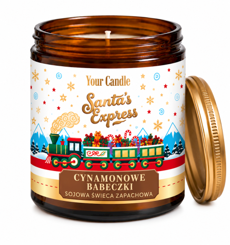 ŚWIECA  SOJOWA ZAPACHOWA CYNAMONOWE BABECZKI 180 ml - YOUR CANDLE (PRODUKT SEZONOWY)-1 35605 