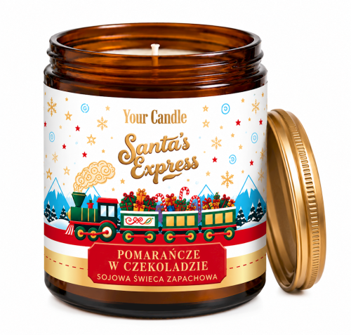 ŚWIECA  SOJOWA ZAPACHOWA POMARAŃCZE W CZEKOLADZIE 180 ml - YOUR CANDLE (PRODUKT SEZONOWY)-1 35606 