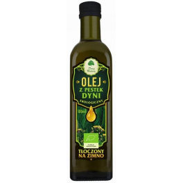 Olej z pestek dyni Eko 100ml dodatek do sałatek, kanapek, zimnych dań i składnik sosów na zimno