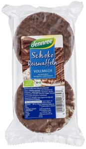 Wafle ryżowe z mleczną czekoladą Bio 100g