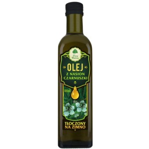 Olej z czarnuszki BIO tłoczony na zimno 100ml pomoże przy zatruciach pokarmowych