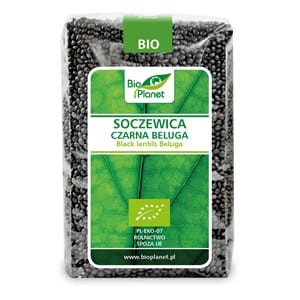 Soczewica czarna BELUGA BIO 500g ma niską zawartość tłuszczu i niski indeks glukemiczny
