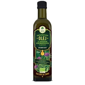 Olej z nasion ostropestu BIO 250ml wspomaga leczenie cukrzycy podnosi odporność