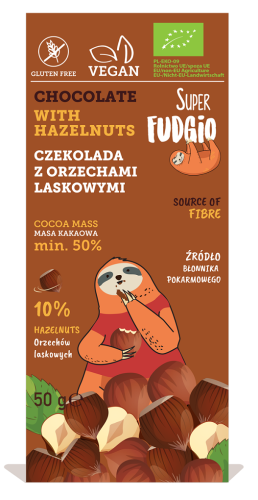 15823CZEKOLADA Z ORZECHAMI LASKOWYMI BEZGLUTENOWA BIO 50 g - ME GUSTO (SUPER FUDGIO)-1