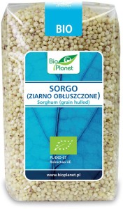 SORGO (ZIARNO OBŁUSZCZONE) BIO 500 g jest źródłem białek, polisacharydów, lipidów