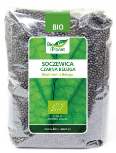 SOCZEWICA CZARNA BELUGA BIO 1 kg gotować około 25-30 min. w nieosolonej wodzie
