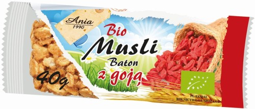 16057BATON MUSLI Z JAGODAMI GOJI BIO 40 g - BIO ANIA-1