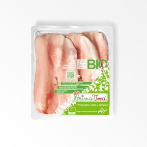 SZYNKA GOTOWANA PROSCIUTTO COTTO Z BAZYLIĄ PLASTRY BIO 100 g - PRIMAVERA