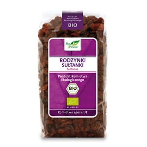 Rodzynki sułtanki BIO 400g pomimo słodkości nie wpływają negatywnie na gospodarke insulinową