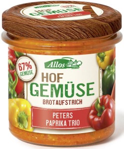 PASTA WARZYWNA Z TRZEMA RODZAJAMI PAPRYKI BIO 135 g