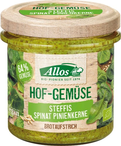 16155PASTA WARZYWNA ZE SZPINAKIEM I ORZESZKAMI PINIOWYMI BEZGLUTENOWA  BIO 135 g - ALLOS-1