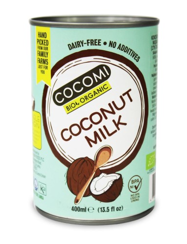 16282COCONUT MILK - NAPÓJ KOKOSOWY BEZ GUMY GUAR W PUSZCE (17 % TŁUSZCZU) BIO 400 ml - COCOMI-1