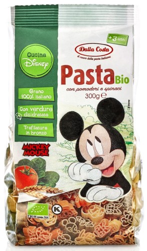 16287MAKARON (SEMOLINOWY TRÓJKOLOROWY) DISNEY MICKEY BIO 300 g - DALLA COSTA-1