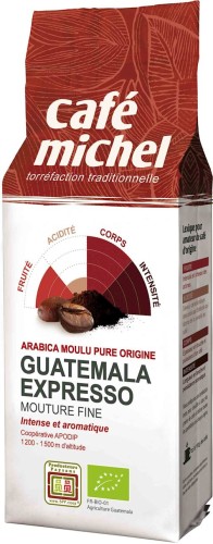 16411KAWA MIELONA ARABICA 100% ESPRESSO GWATEMALA FAIR TRADE BIO 250 g - CAFE MICHEL-1