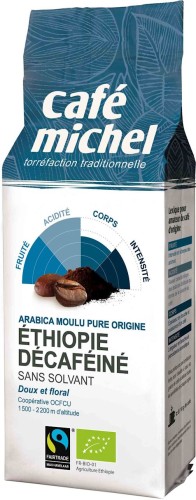 16413KAWA MIELONA BEZKOFEINOWA ARABICA 100% ETIOPIA FAIR TRADE BIO 250 g - CAFE MICHEL-1