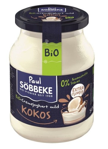 16431JOGURT KOKOSOWY (7,5 % TŁUSZCZU W MLEKU) BIO 500 g (SŁOIK) - SOBBEKE-1