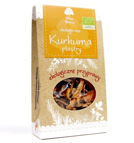 16485KURKUMA PLASTRY SUSZONE BIO 30 g - DARY NATURY-1