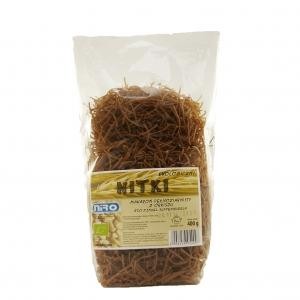 Makaron pełnoziarnisty BIO Nitki 400g Niro sprzyja odporności, zapobiega anemii