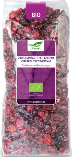 16790ŻURAWINA SŁODZONA CUKREM TRZCINOWYM BIO 1 kg - BIO PLANET-1