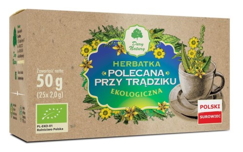 16867HERBATKA POLECANA PRZY TRĄDZIKU BIO (25 x 2 g) - DARY NATURY-1