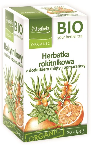 16898HERBATKA ROKITNIKOWA Z DODATKIEM MIĘTY I POMARAŃCZY BIO 20 x 1,8 g - APOTHEKE-1