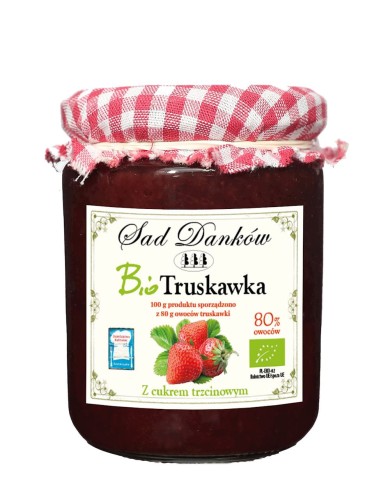 17076TRUSKAWKA 80% Z CUKREM TRZCINOWYM BIO 270 g - SAD DANKÓW-1