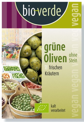 17317OLIWKI ZIELONE BEZ PESTEK Z ZIOŁAMI BIO 150 g - BIO VERDE-1