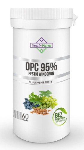 17324PESTKI WINOGRON EKSTRAKT 95 % OPC 60 KAPSUŁEK (450 mg ) - SOUL FARM-1