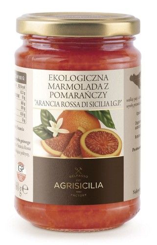 17443MARMOLADA Z CZERWONEJ POMARAŃCZY BIO 360 g - AGRISICILIA-1