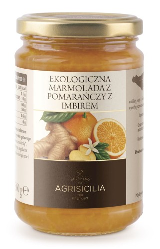 17444MARMOLADA Z POMARAŃCZY Z IMBIREM BIO 360 g - AGRISICILIA-1
