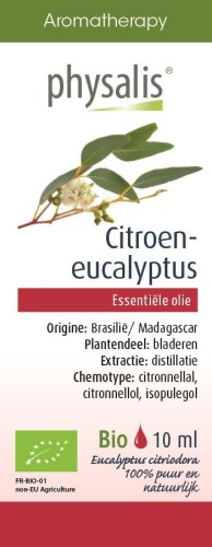17840OLEJEK ETERYCZNY EUKALIPTUS CYTRYNOWY (CITROEN EUCALYPTUS) BIO 10 ml - PHYSALIS-1