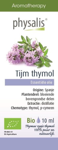 17860OLEJEK ETERYCZNY TYMIANEK THYMUS ZYGIS THYMOL (TIJM THYMOL) BIO 10 ml - PHYSALIS-1