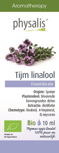 17861OLEJEK ETERYCZNY TYMIANEK THYMUS ZYGIS LINALOL (TIJM LINALOOL) BIO 10 ml - PHYSALIS-1