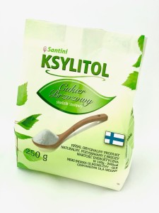 KSYLITOL 250 g (TOREBKA) - SANTINI (FINLANDIA) polecany osobom cierpiącym na choroby wywołane przez grzyby i bakterie