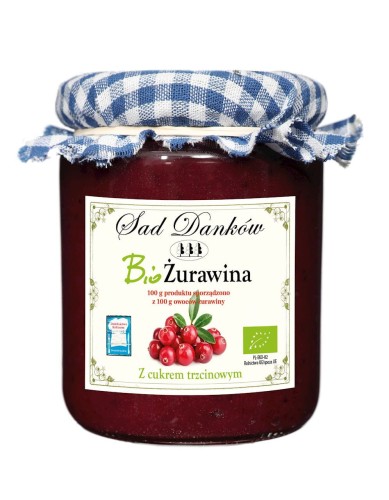 18298ŻURAWINA Z CUKREM TRZCINOWYM BIO 260 g - SAD DANKÓW-1