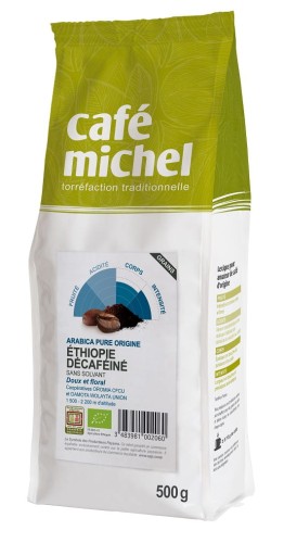18360KAWA ZIARNISTA BEZKOFEINOWA ARABICA 100% ETIOPIA FAIR TRADE BIO 500 g - CAFE MICHEL-1