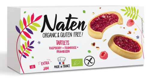 18434CIASTKA TARTALETKI Z DŻEMEM MALINOWYM BEZGLUTENOWE BIO 130 g - NATEN-1