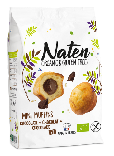 18435MINI MUFFINKI Z NADZIENIEM CZEKOLADOWYM BEZGLUTENOWE BIO 200 g - NATEN-1