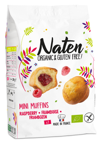 18436MINI MUFFINKI Z NADZIENIEM MALINOWYM BEZGLUTENOWE BIO 200 g - NATEN-1