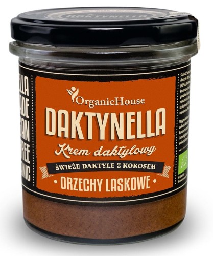 18450KREM KOKOSOWO - DAKTYLOWY ORZECHY LASKOWE BEZGLUTENOWY BIO 280 g - ORGANIC HOUSE (DAKTYNELLA)-1