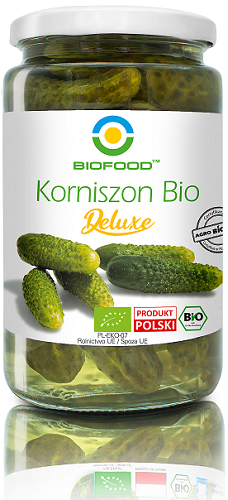 18525OGÓRKI KORNISZONY DELUXE BIO 740 g (440 g) - BIO FOOD-1