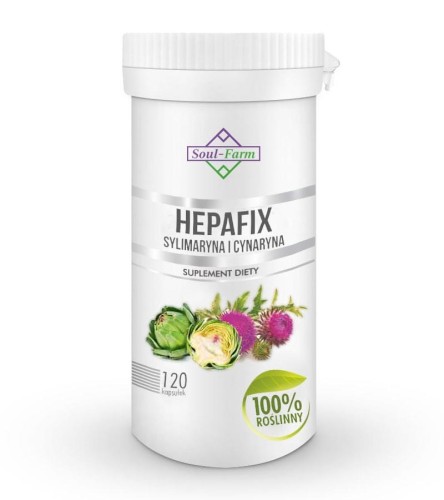18639HEPAFIX SYLIMARYNA I CYNARYNA 120 KAPSUŁEK (560 mg) - SOUL FARM-1