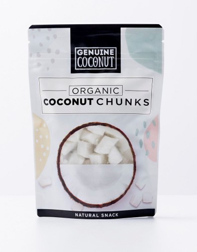 18672KAWAŁKI KOKOSA ŚWIEŻE BEZGLUTENOWE BIO 100 g - GENUINE COCONUT-1