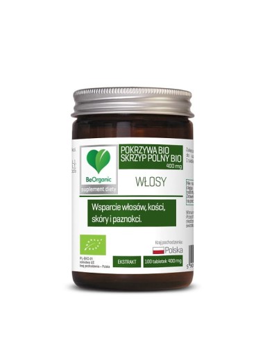 18687SKRZYP + POKRZYWA EKSTRAKT BIO 100 TABLETEK (400 mg) - BE ORGANIC-1