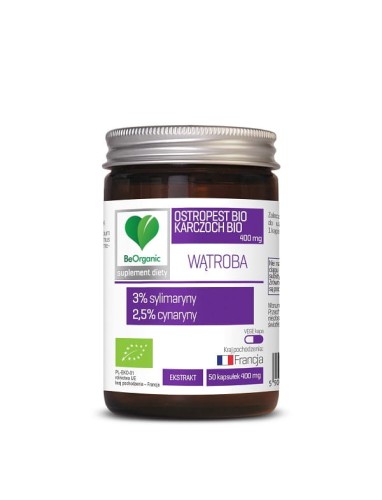 18688OSTROPEST + KARCZOCH EKSTRAKT BIO 50 KAPSUŁEK (400 mg) - BE ORGANIC-1